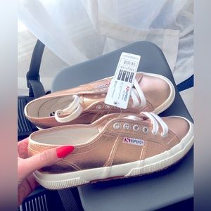 Superga 2750 Cotmetu Rose Gold sneakers size 8 NWT